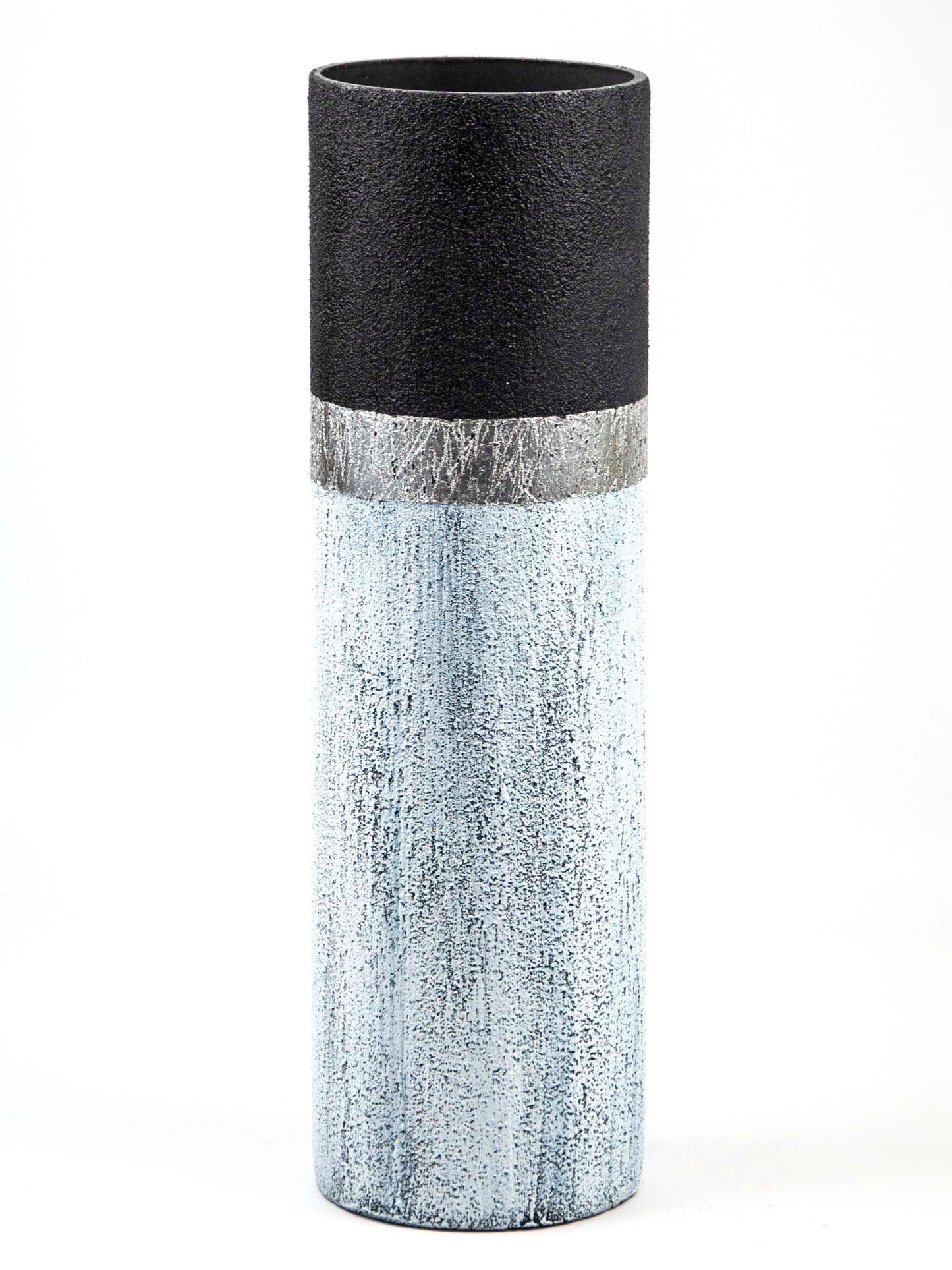 Blue stone imitation vase | Glass vase for flowers | Cylinder Vase | Interior Design | Home Decor | Large Floor Vase 16 inch | 7017/400/sh139.2