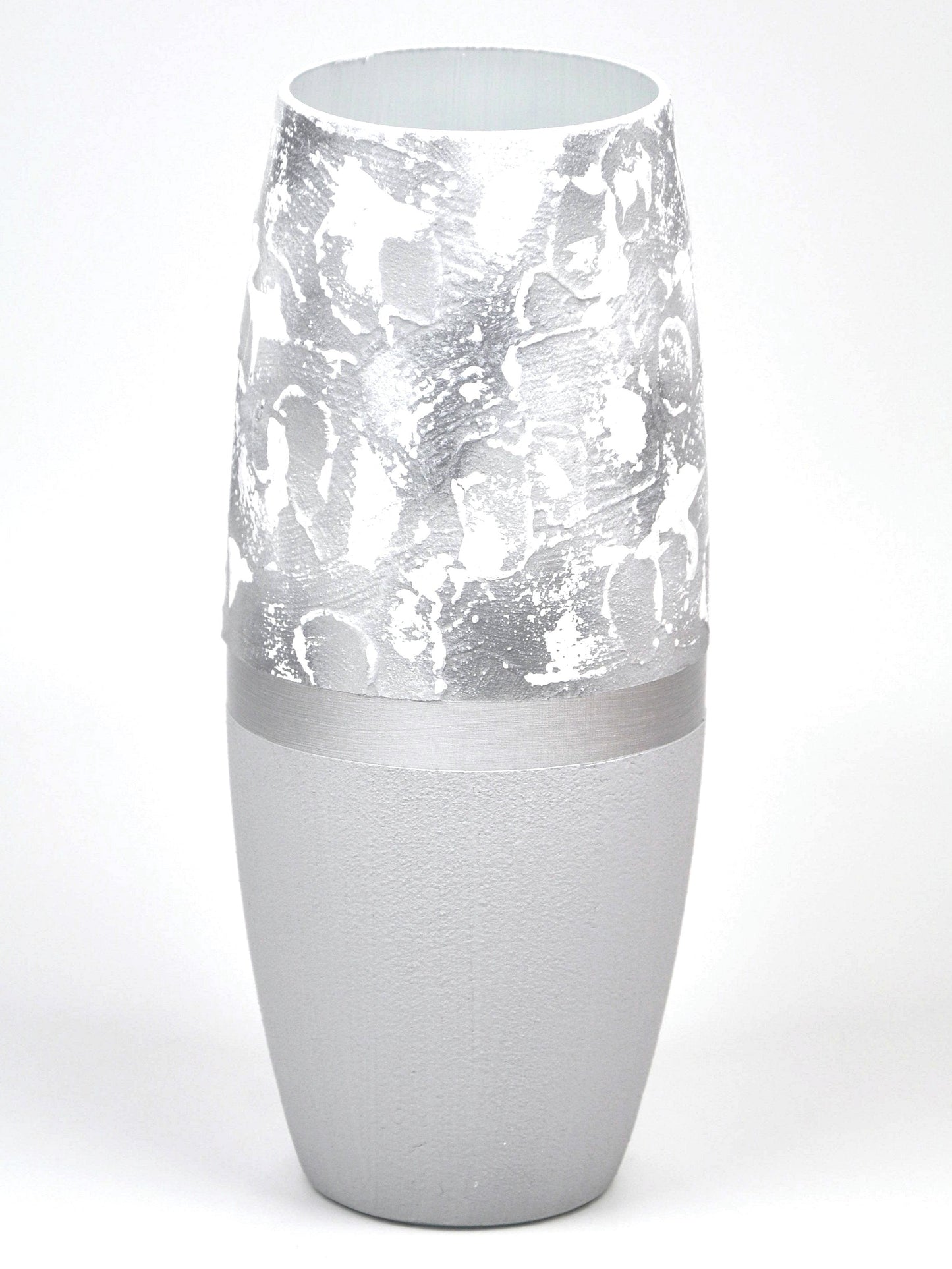 Marble Imitation Painted Art Glass Oval Vase for Flowers | Interior Design | Home Decor | Table vase | 7736/250/sh106