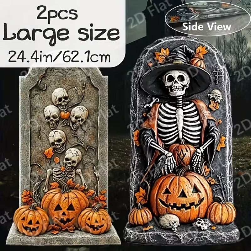 Halloween Tombstone Decorations Set for Outdoor Display