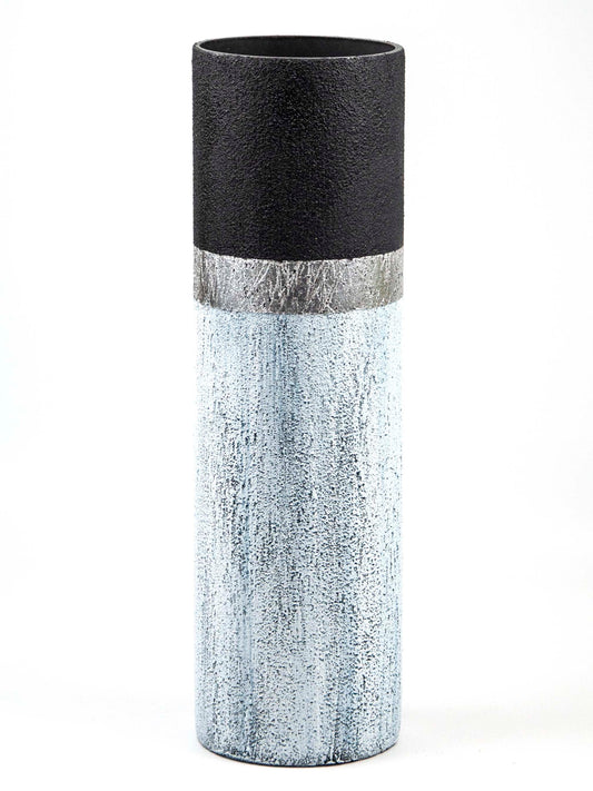 Blue stone imitation vase | Glass vase for flowers | Cylinder Vase | Interior Design | Home Decor | Large Floor Vase 16 inch | 7017/400/sh139.2