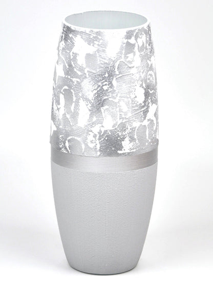 Marble Imitation Painted Art Glass Oval Vase for Flowers | Interior Design | Home Decor | Table vase | 7736/250/sh106