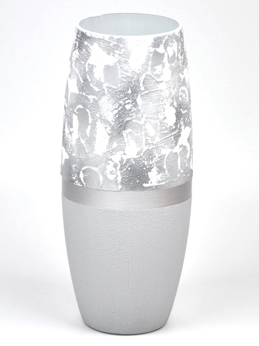 Marble Imitation Painted Art Glass Oval Vase for Flowers | Interior Design | Home Decor | Table vase | 7736/250/sh106