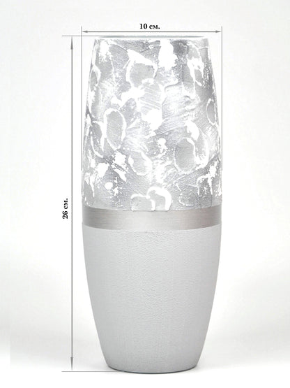 Marble Imitation Painted Art Glass Oval Vase for Flowers | Interior Design | Home Decor | Table vase | 7736/250/sh106