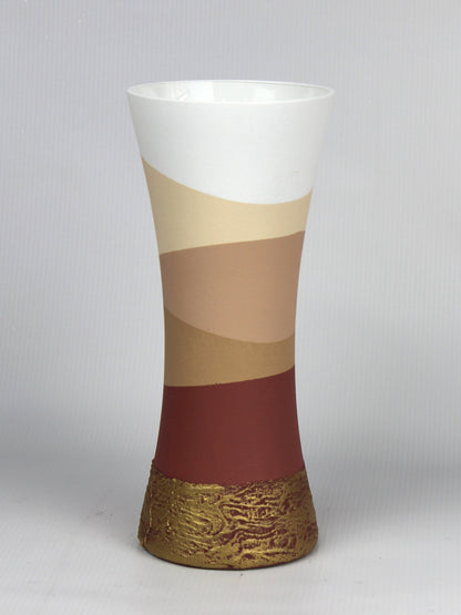 table brown art decorative glass vase 7756/300/sh235.1